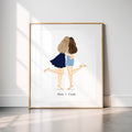 Personalized Friends Graduation Print | Custom Illustration
