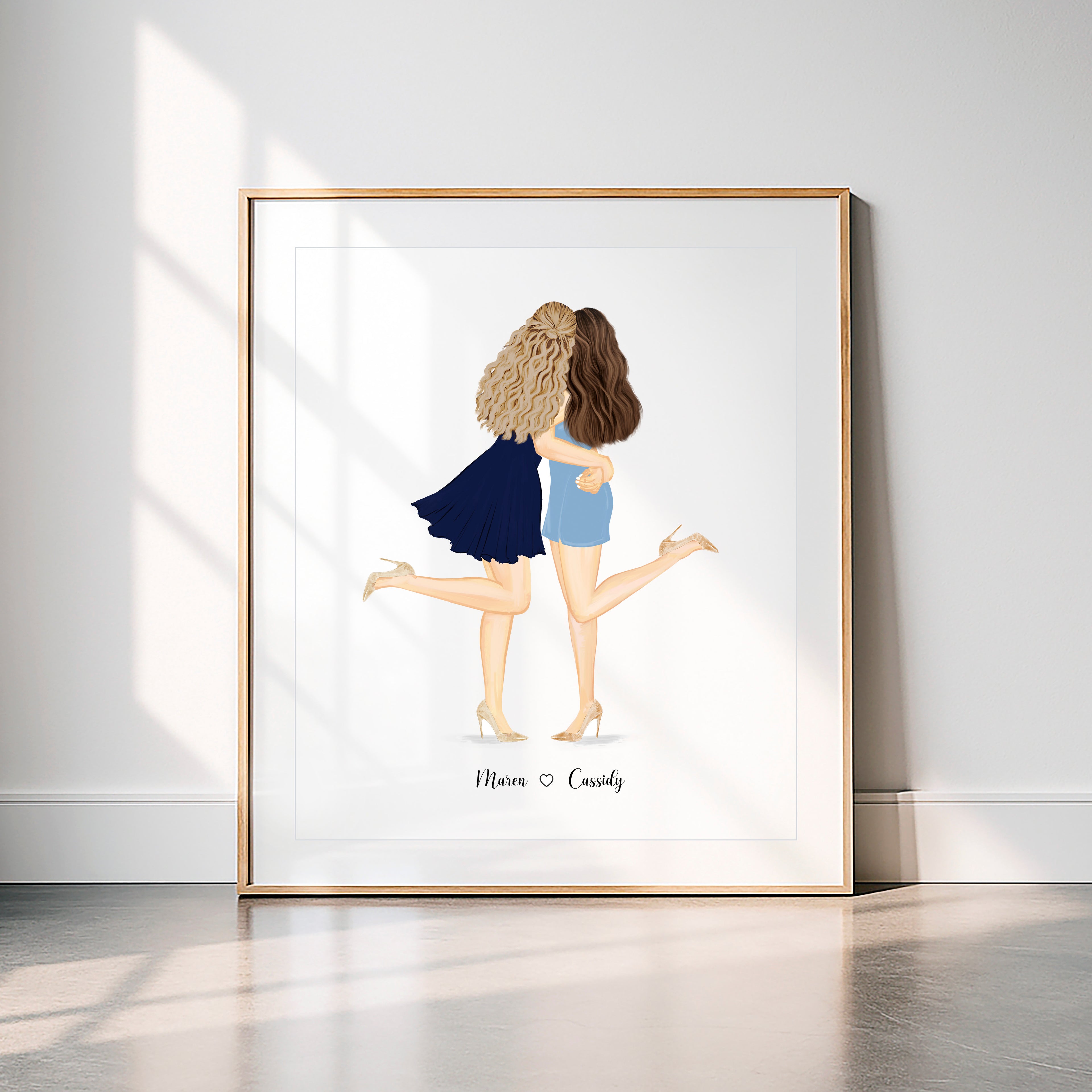 Personalized Friends Graduation Print | Custom Illustration