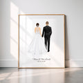 Personalized Wedding Portrait Print | Custom Couple Art Gift