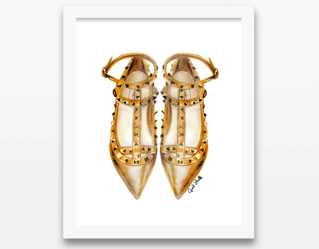Designer Heels Watercolor Print | Fashion Illustration (Digital Download)