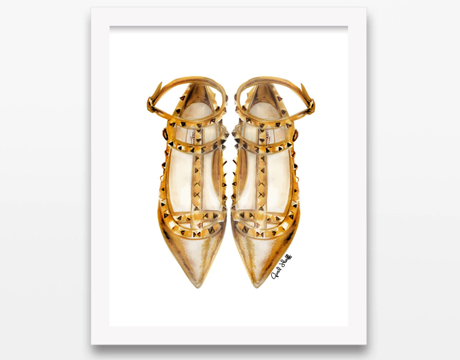Designer Heels Watercolor Print | Fashion Illustration (Digital Download)