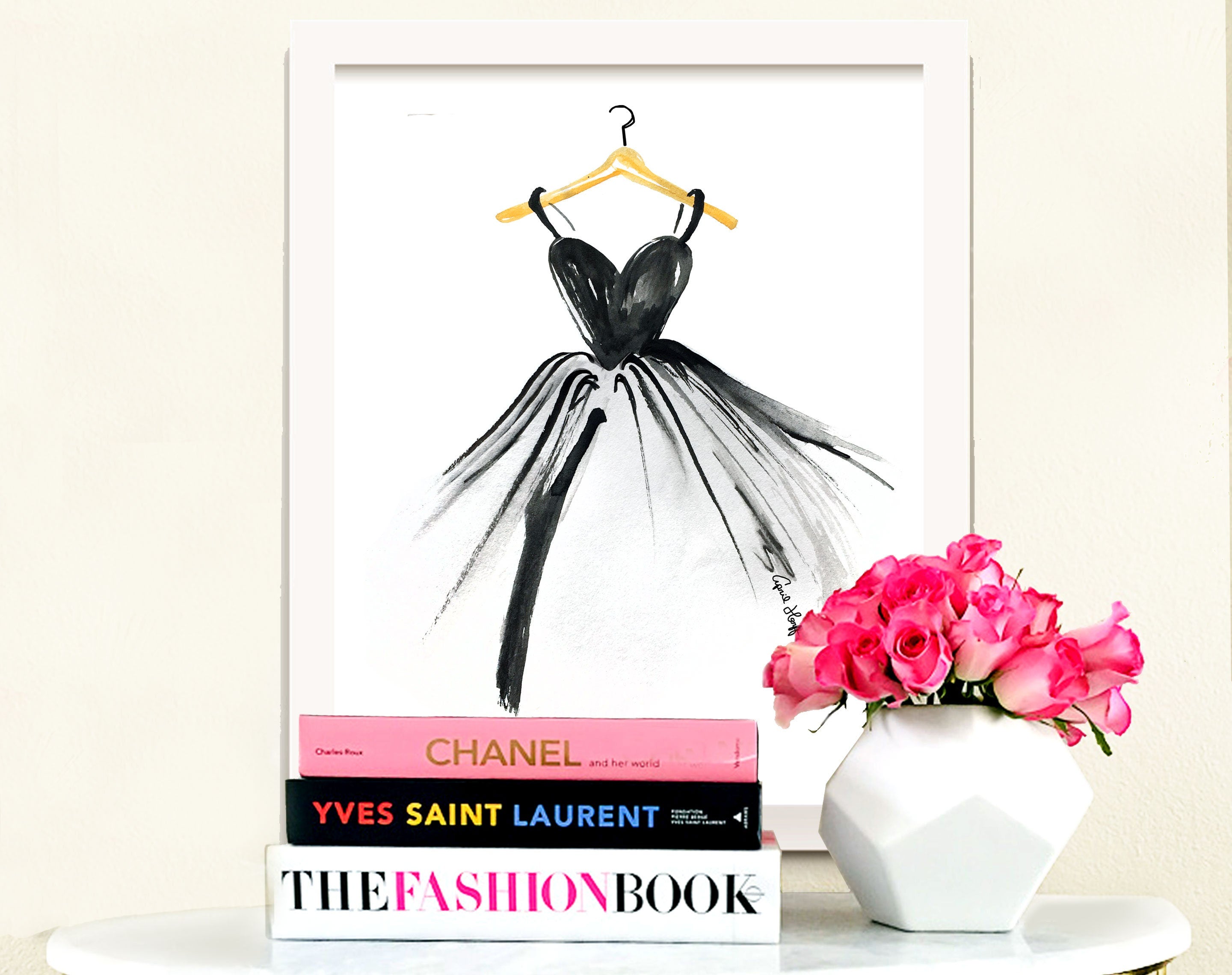 Little Black Dress Watercolor Print | Fashion Illustration (Digital Download)