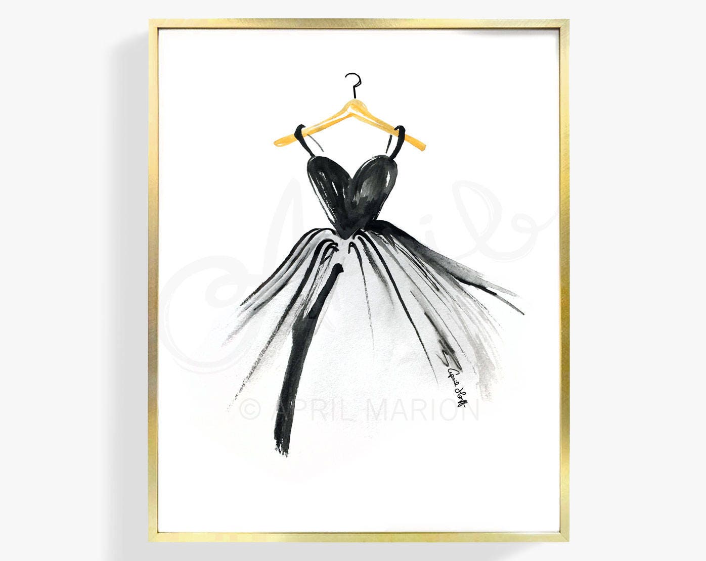 Little Black Dress Watercolor Print | Fashion Illustration (Digital Download)