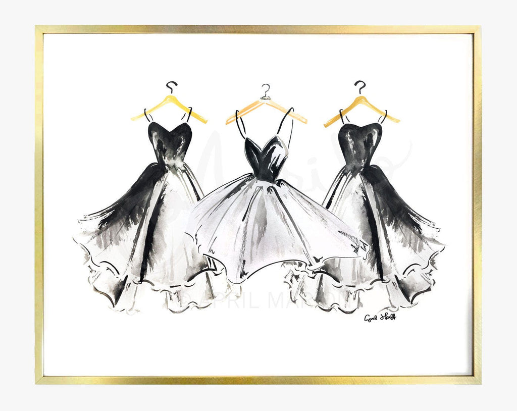 Ballerina Dress Watercolor Art Print | Fashion Illustration