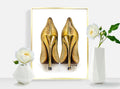 Gold Heels Fashion Illustration Print | Glitter Stilettos (Digital Download)