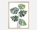 Monstera Leaf Print | Signed Fashion Illustration, Tropical Wall Art