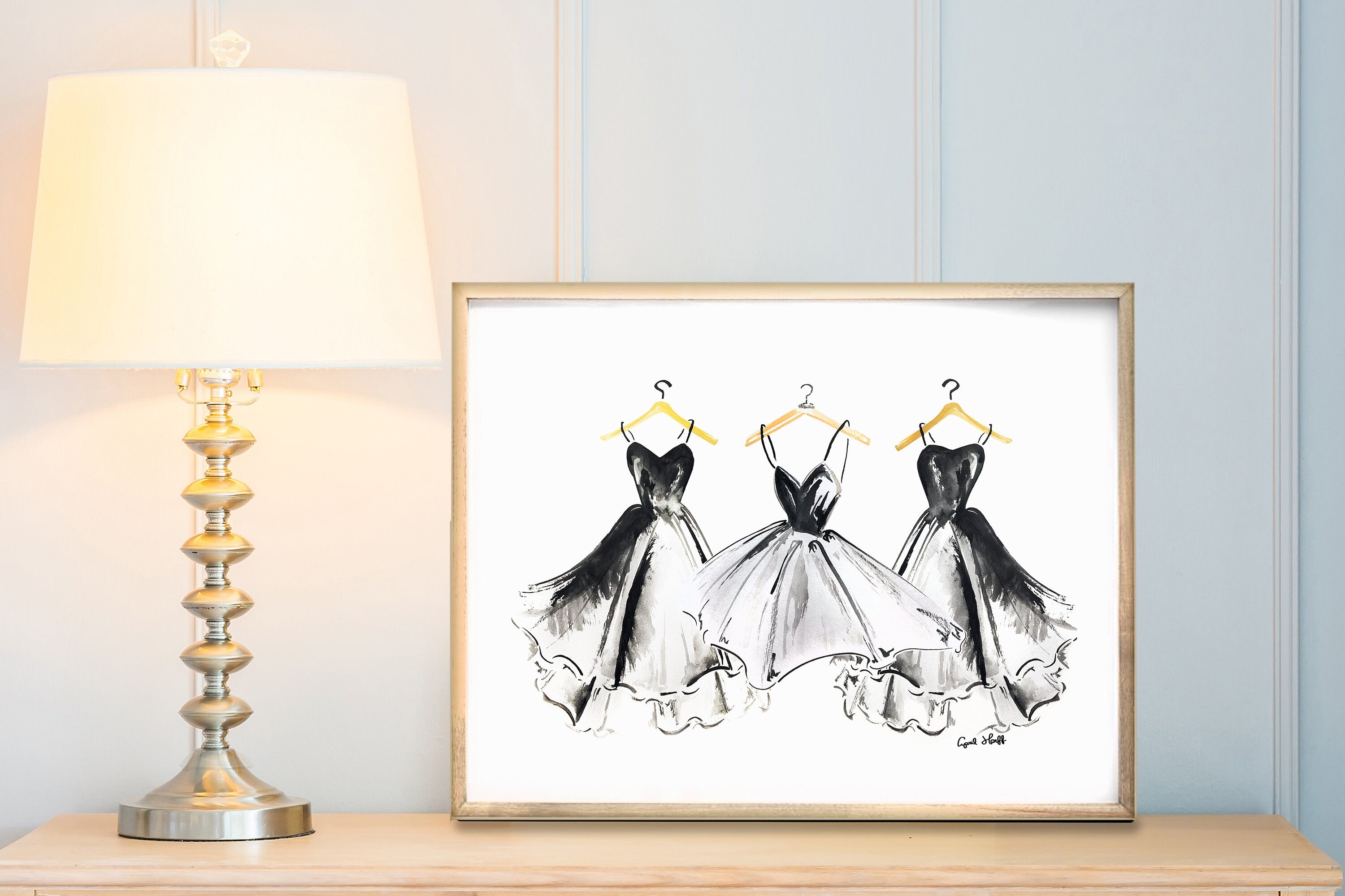 Ballerina Dress Watercolor Art Print | Fashion Illustration