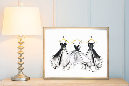Ballerina Dress Watercolor Art Print | Fashion Illustration