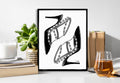 Stilettos Fashion Illustration Print | Black and White Heels Vanity Art