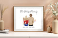 Personalized Family Portrait Art PRINT | Family Custom Print, Mom Dad Children Gift, Grandparents, Siblings, In Memory, Birthday Present