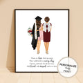 Personalized Graduate & Mom Portrait | Memorial Art Print (Digital Download)