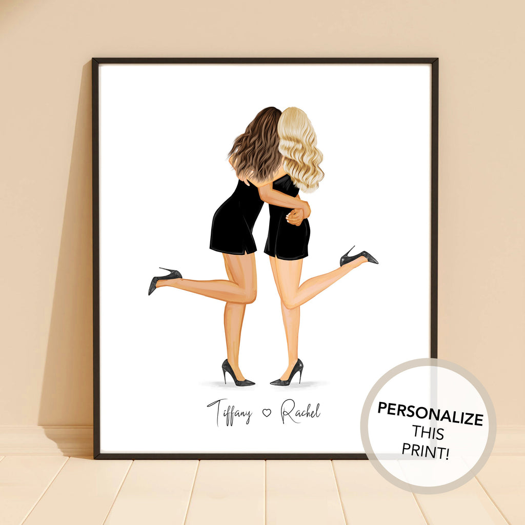Personalized Friends Graduation Print | Custom Illustration