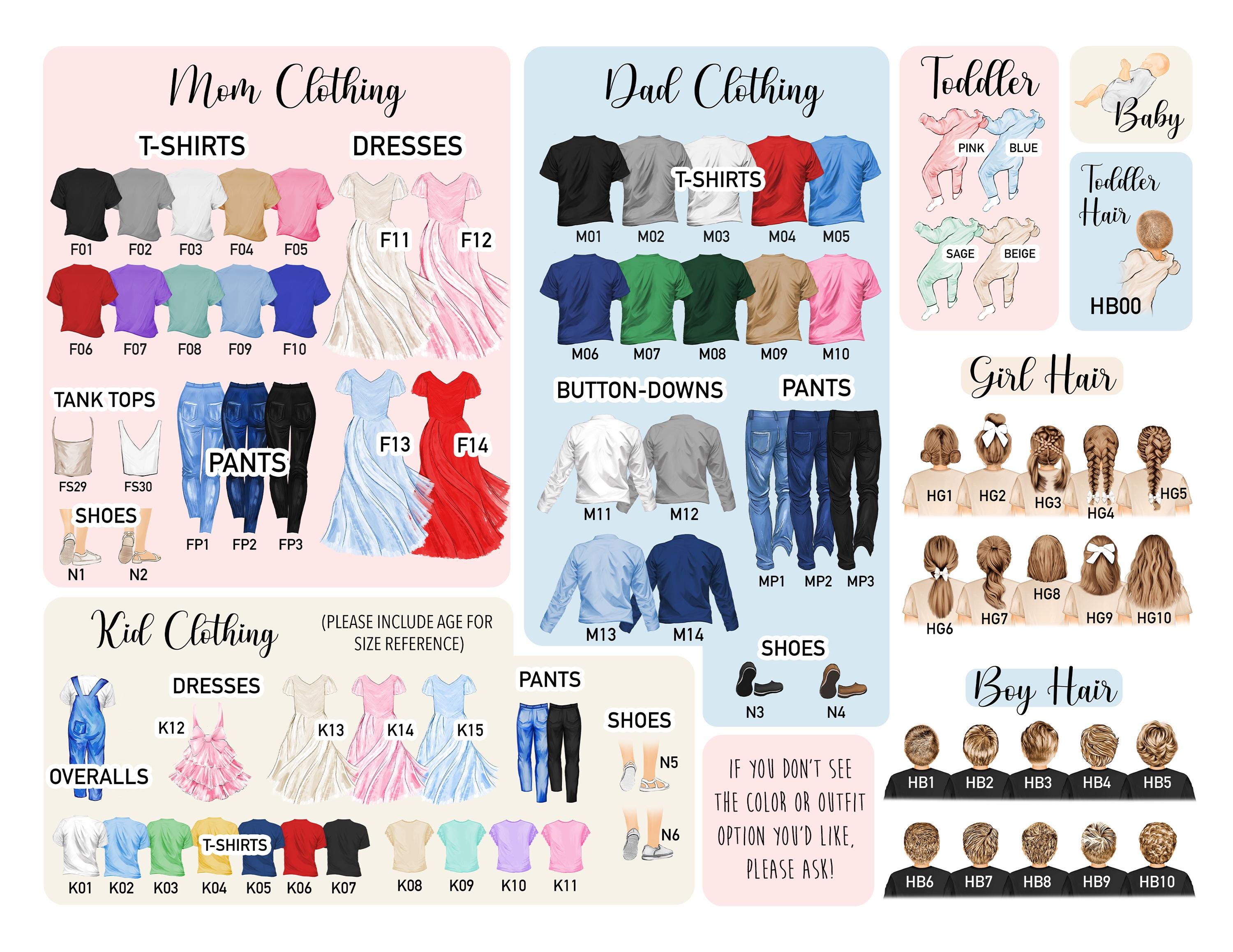 Personalized Family Portrait Art Print | Mom Dad and Children Art, Nursery Gift, Newborn Drawing, Nursery Art, Custom Family Portrait